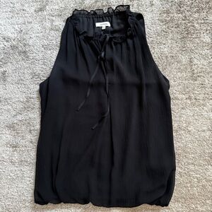 Max Studio Black Chiffon Sleeveless Blouse Small 6712X30